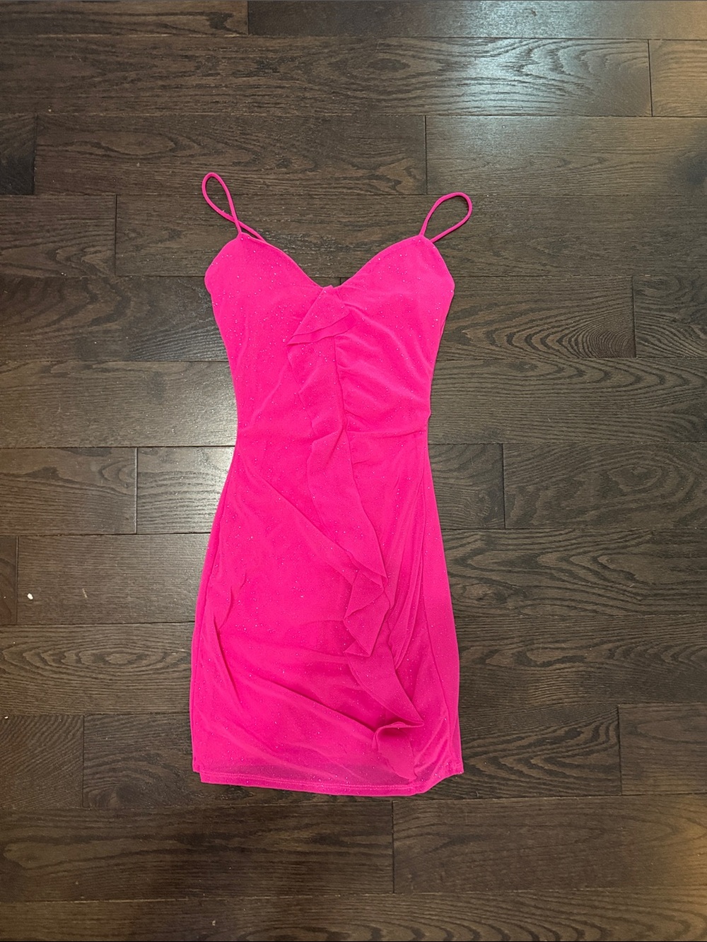 Windsor Hot Pink Spaghetti Strap Mini Dress